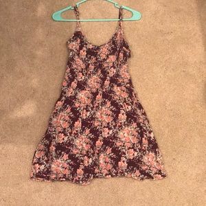 Purple and pink floral dress